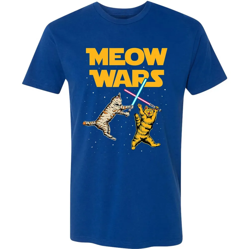 Meow Wars   Funny Cat Lover Gift Premium Unisex T-shirt - 10