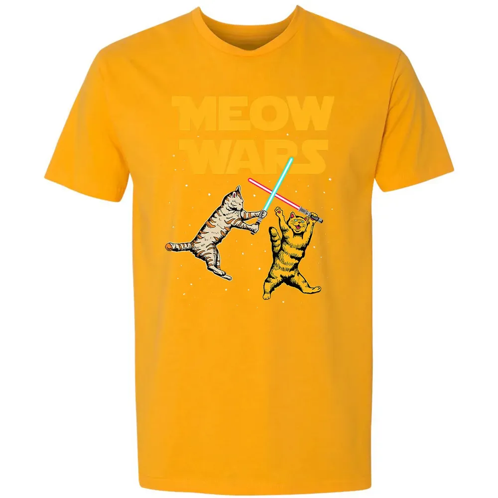 Meow Wars   Funny Cat Lover Gift Premium Unisex T-shirt - 11
