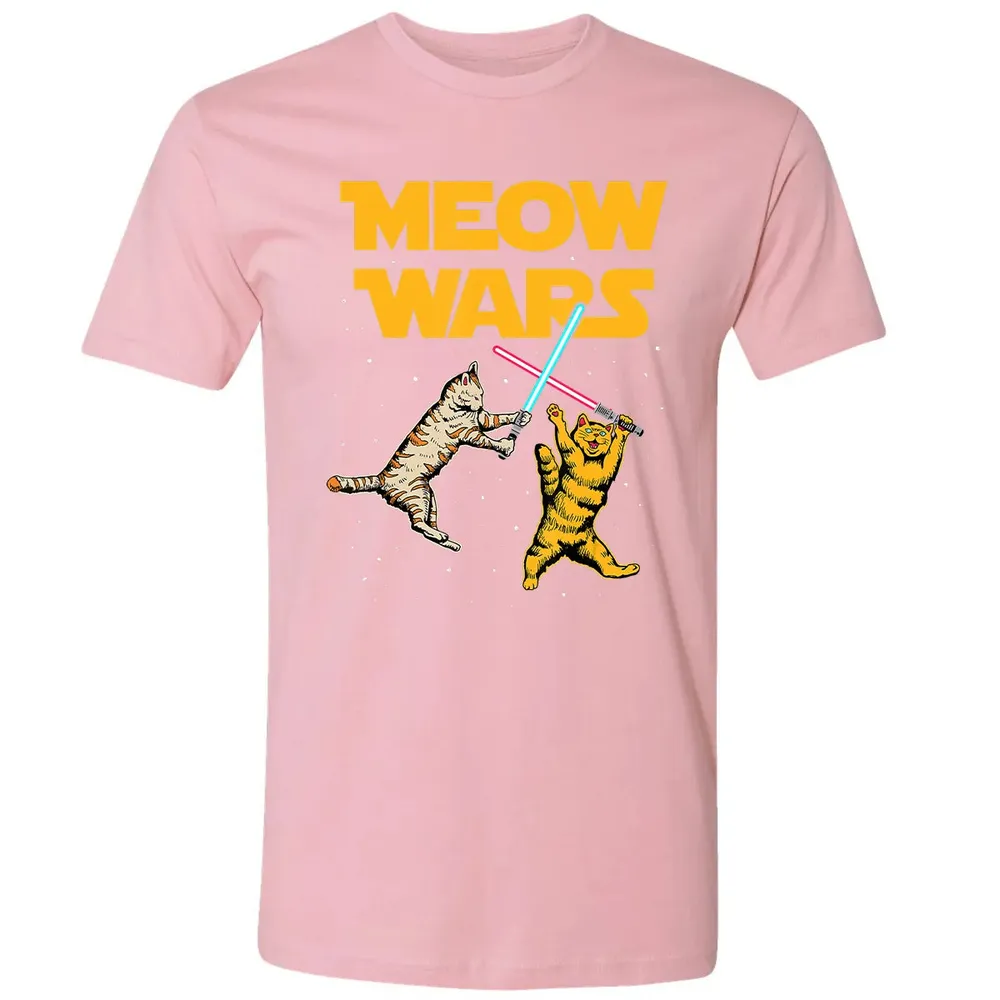 Meow Wars   Funny Cat Lover Gift Premium Unisex T-shirt - 3