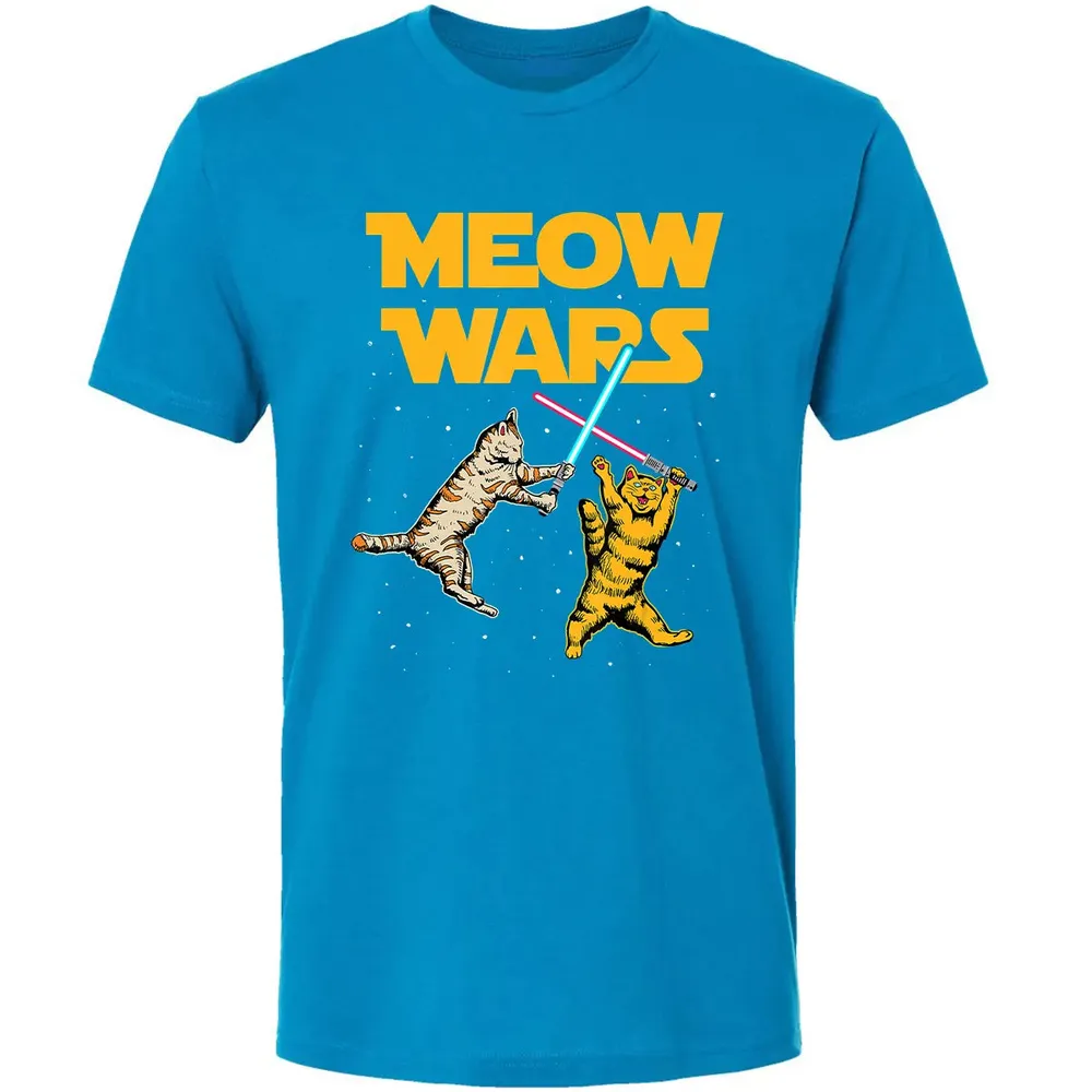 Meow Wars   Funny Cat Lover Gift Premium Unisex T-shirt - 15