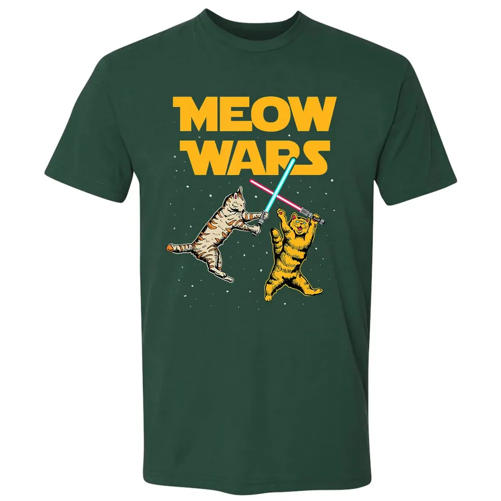 Meow Wars   Funny Cat Lover Gift Premium Unisex T-shirt - 12