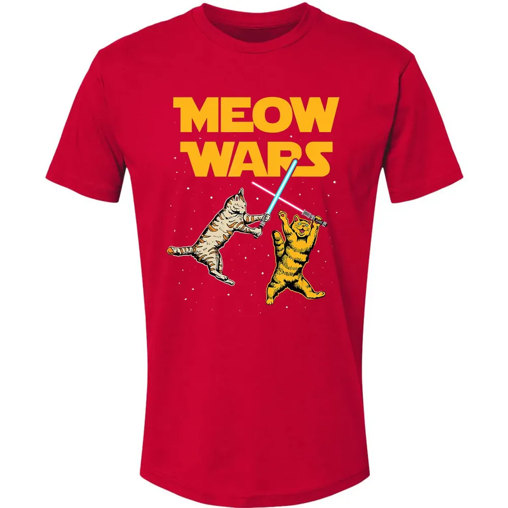 Meow Wars   Funny Cat Lover Gift Premium Unisex T-shirt - 6