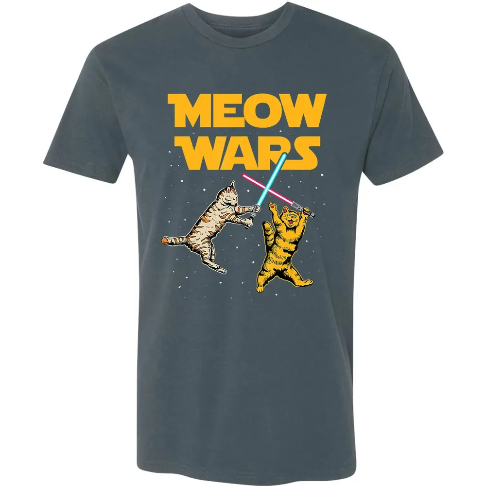 Meow Wars   Funny Cat Lover Gift Premium Unisex T-shirt - 14