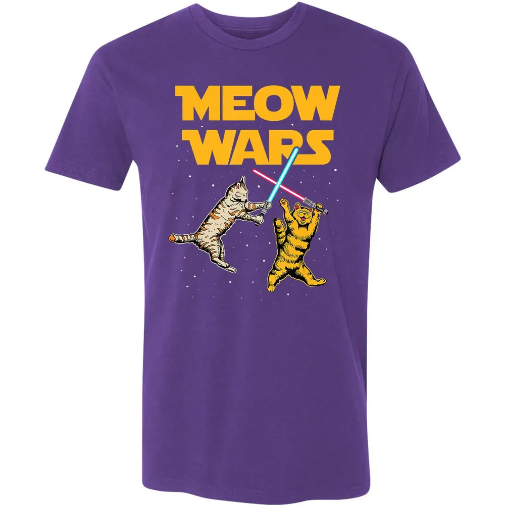 Meow Wars   Funny Cat Lover Gift Premium Unisex T-shirt - 7