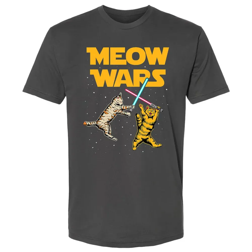 Meow Wars   Funny Cat Lover Gift Premium Unisex T-shirt - 8
