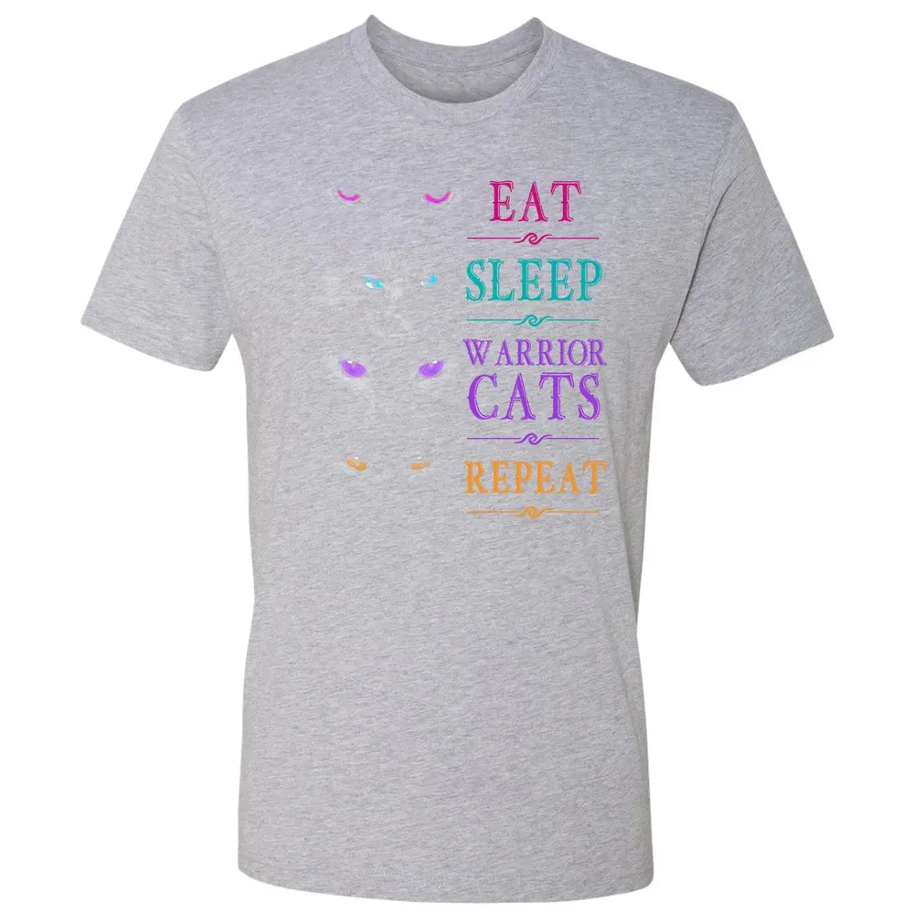 Eat Sleep Warrior Cats Repeat Funny Cat Warrior Hoodie Premium Unisex T-shirt - 9