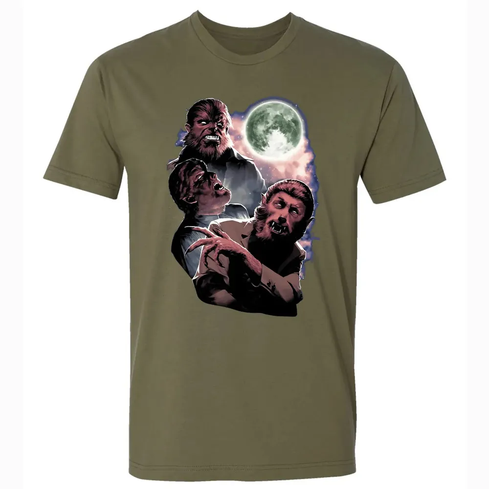 Wolf Man Moon Premium Unisex T-shirt - 5