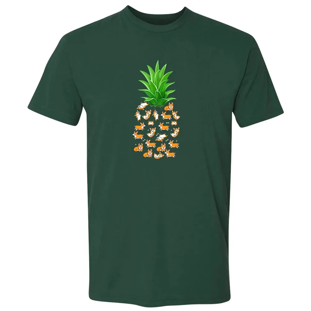 Pineapple Corgi  Funny Birthday gift For Corgi Lovers Premium Unisex T-shirt - 12