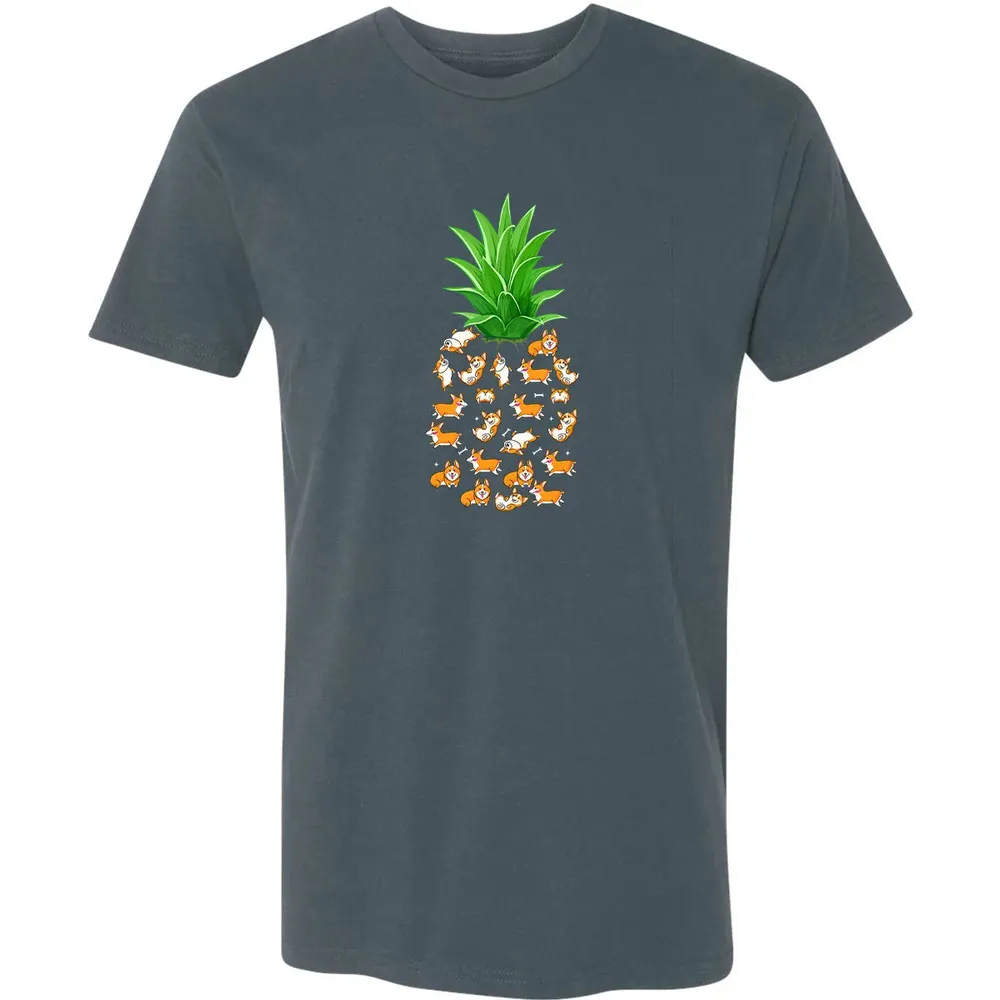 Pineapple Corgi  Funny Birthday gift For Corgi Lovers Premium Unisex T-shirt - 14