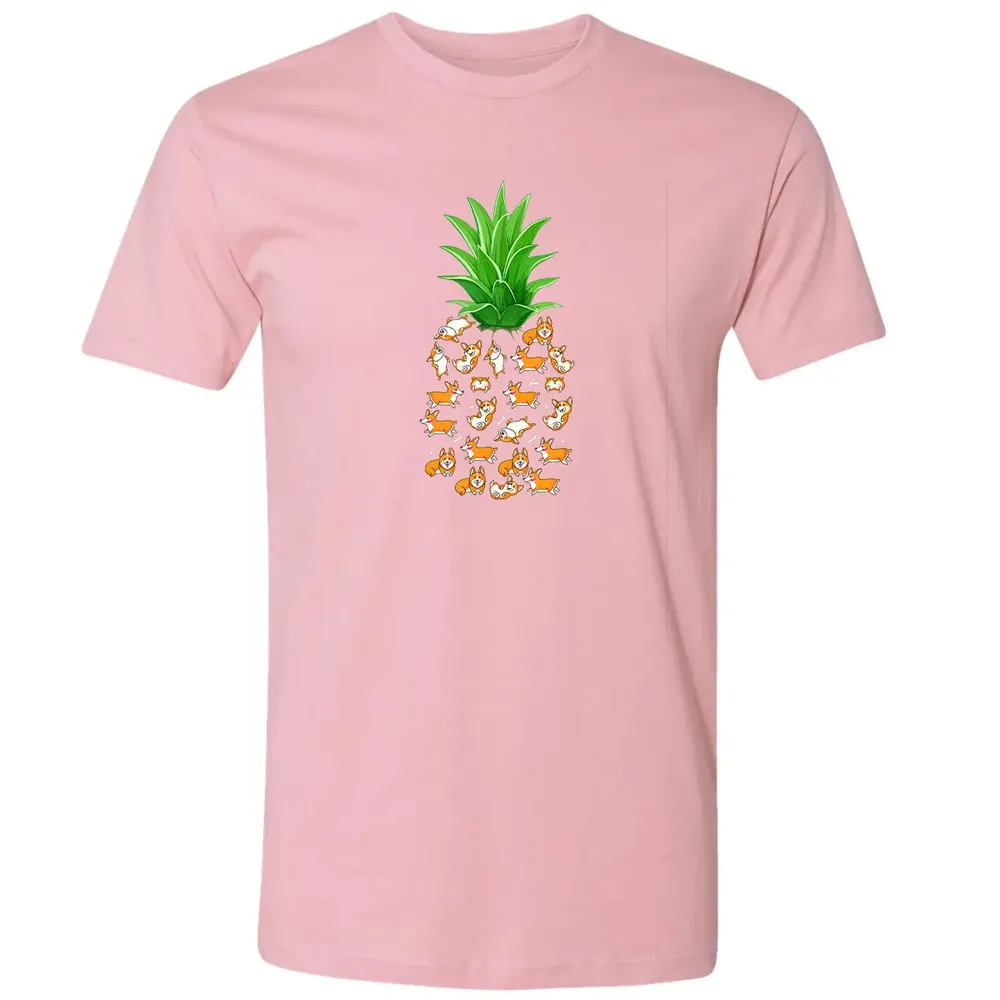Pineapple Corgi  Funny Birthday gift For Corgi Lovers Premium Unisex T-shirt - 3