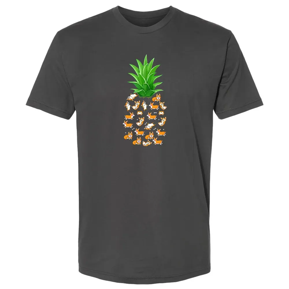 Pineapple Corgi  Funny Birthday gift For Corgi Lovers Premium Unisex T-shirt - 8