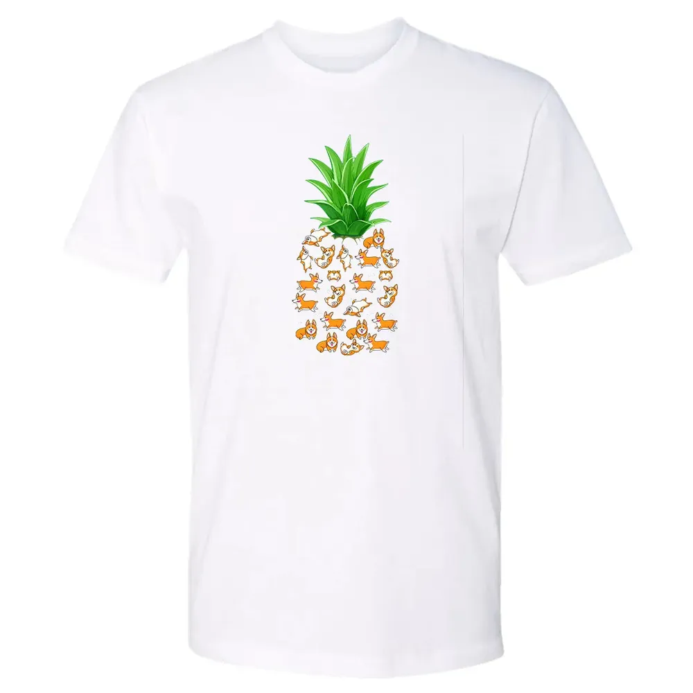 Pineapple Corgi  Funny Birthday gift For Corgi Lovers Premium Unisex T-shirt - 4