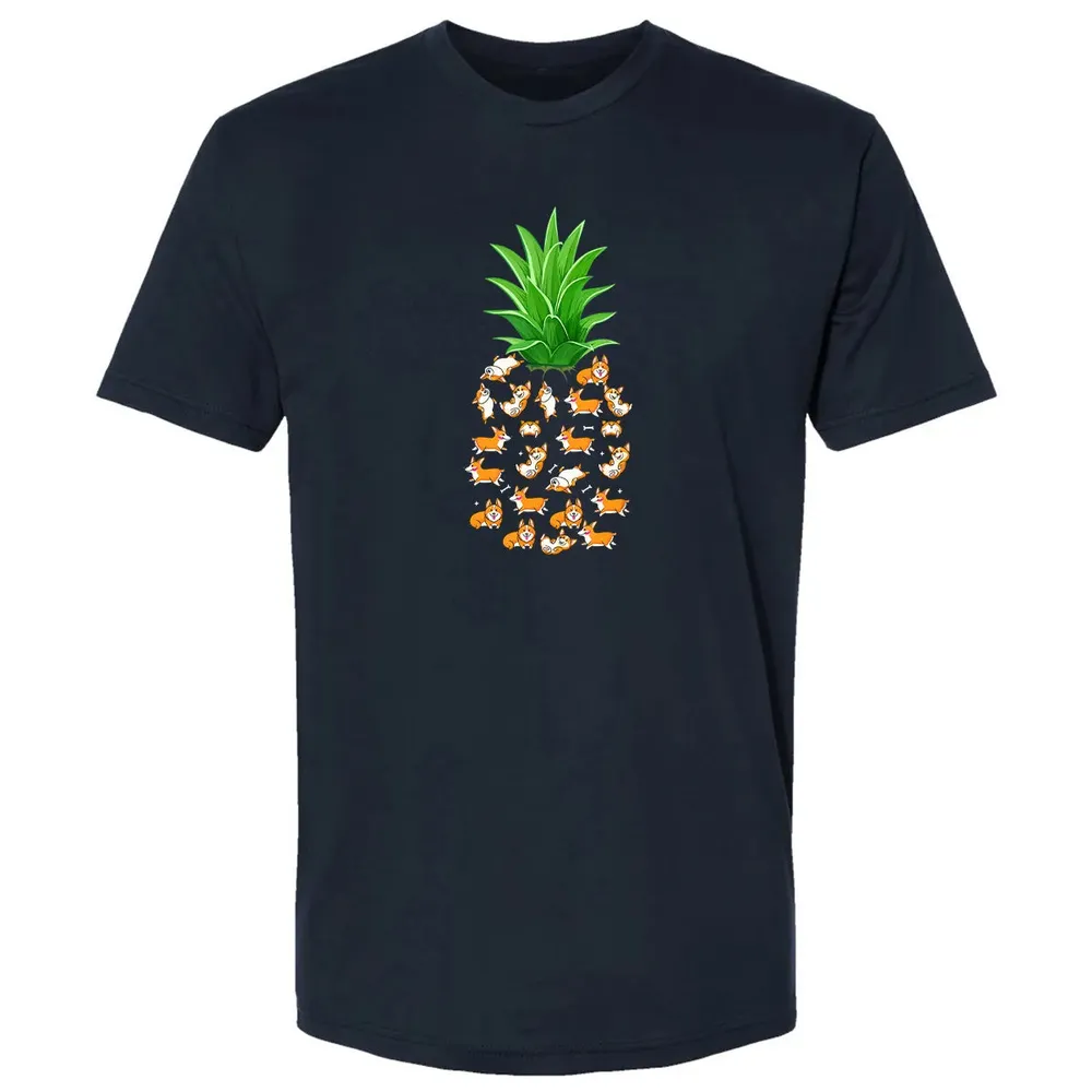 Pineapple Corgi  Funny Birthday gift For Corgi Lovers Premium Unisex T-shirt - 2