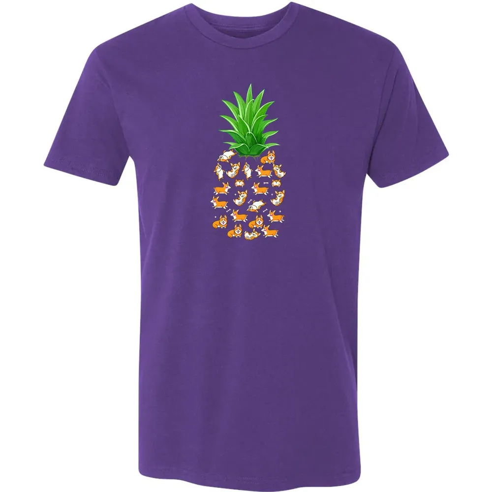 Pineapple Corgi  Funny Birthday gift For Corgi Lovers Premium Unisex T-shirt - 7