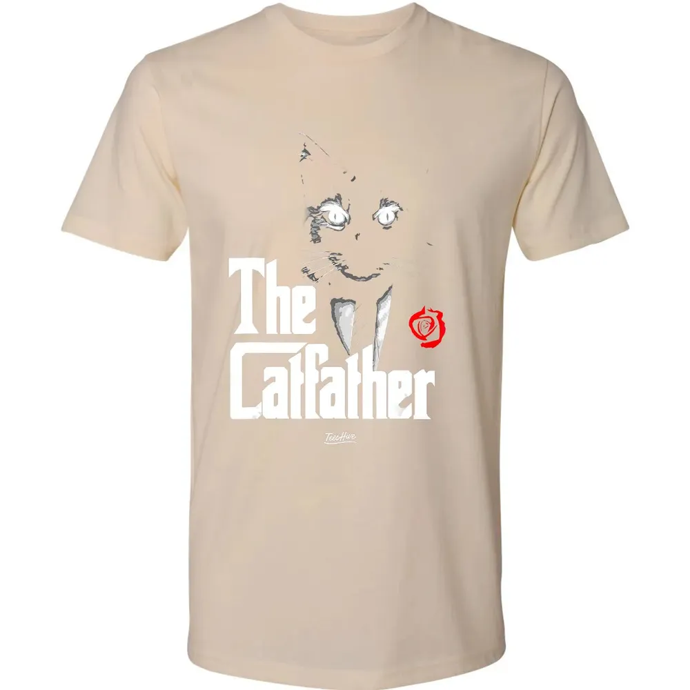 The Catfather Funny Cat Dad Tuxedo Cat Papa Novelty Themed Premium Unisex T-shirt - 13