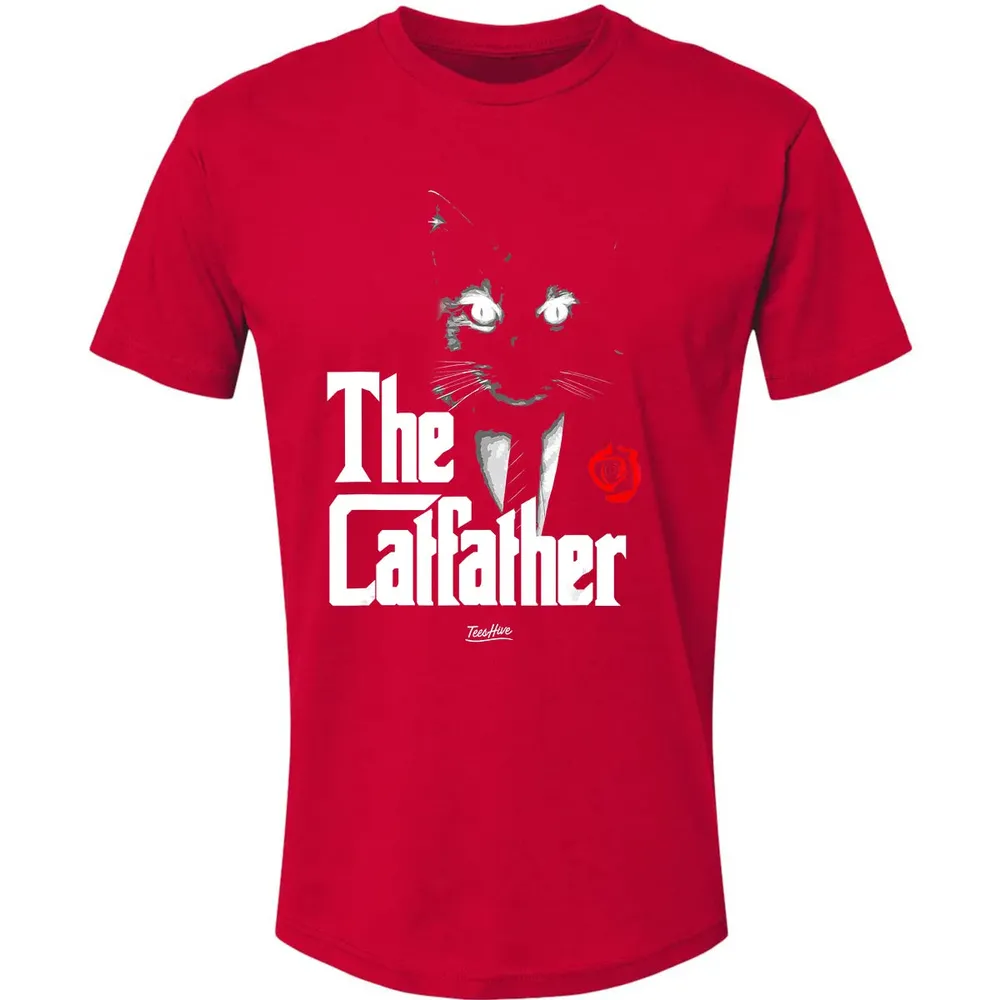 The Catfather Funny Cat Dad Tuxedo Cat Papa Novelty Themed Premium Unisex T-shirt - 6