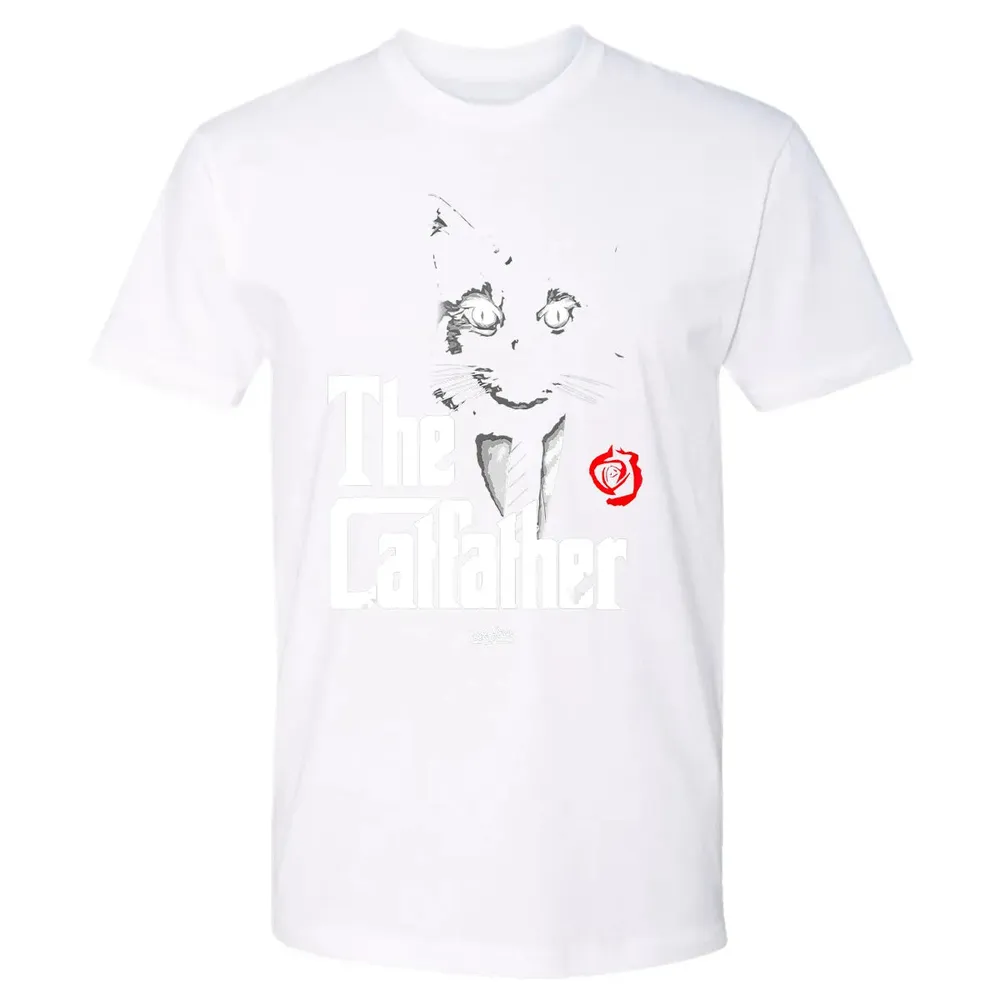 The Catfather Funny Cat Dad Tuxedo Cat Papa Novelty Themed Premium Unisex T-shirt - 4