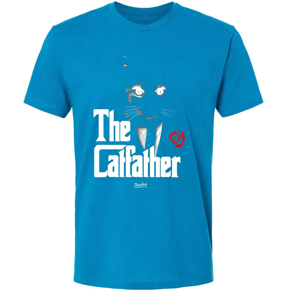 The Catfather Funny Cat Dad Tuxedo Cat Papa Novelty Themed Premium Unisex T-shirt - 15