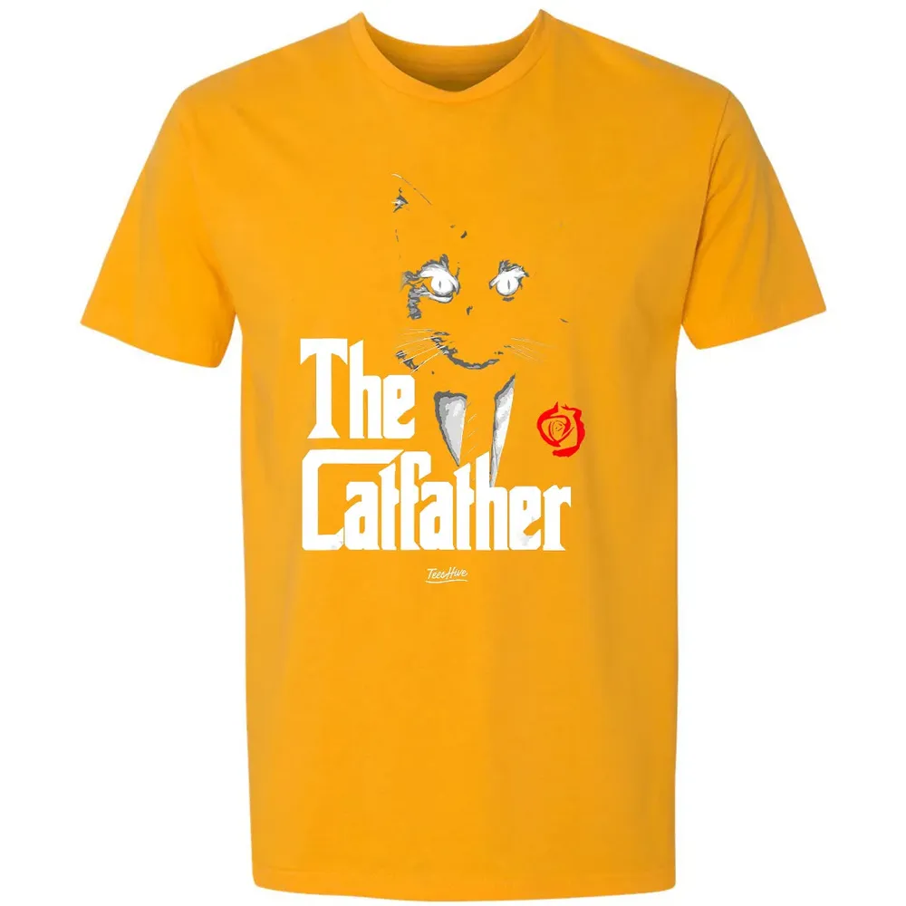 The Catfather Funny Cat Dad Tuxedo Cat Papa Novelty Themed Premium Unisex T-shirt - 11