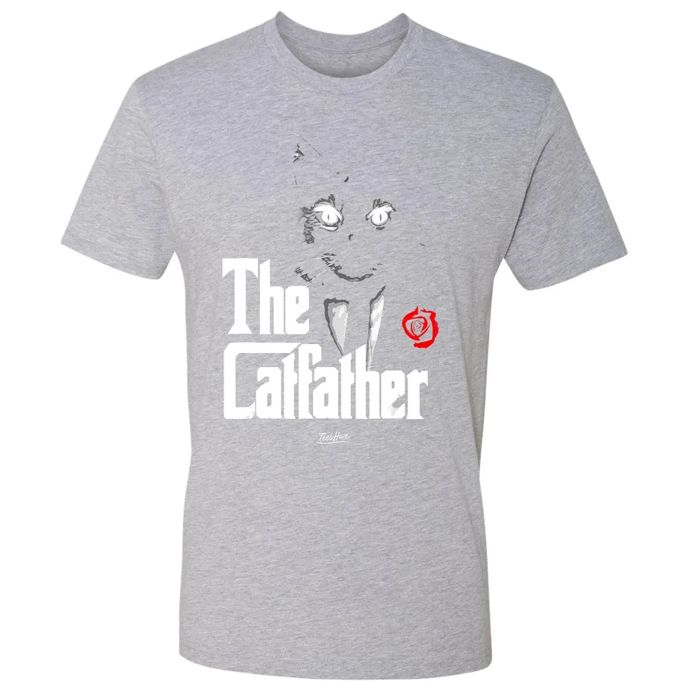 The Catfather Funny Cat Dad Tuxedo Cat Papa Novelty Themed Premium Unisex T-shirt - 9