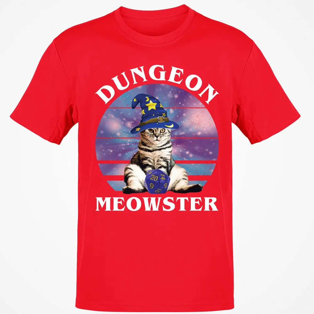 Dungeon Meowster Vintage T-Shirt - Red - 10