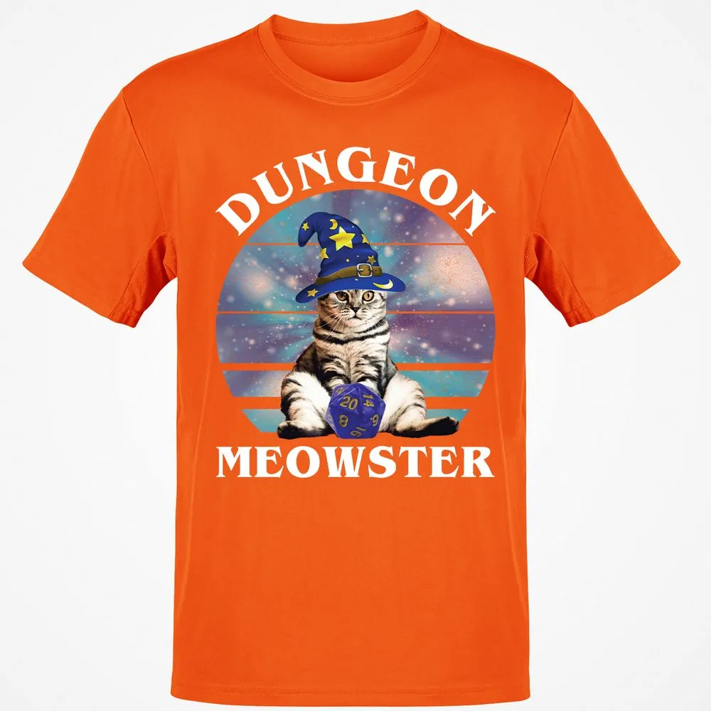 Dungeon Meowster Vintage T-Shirt - Orange - 8