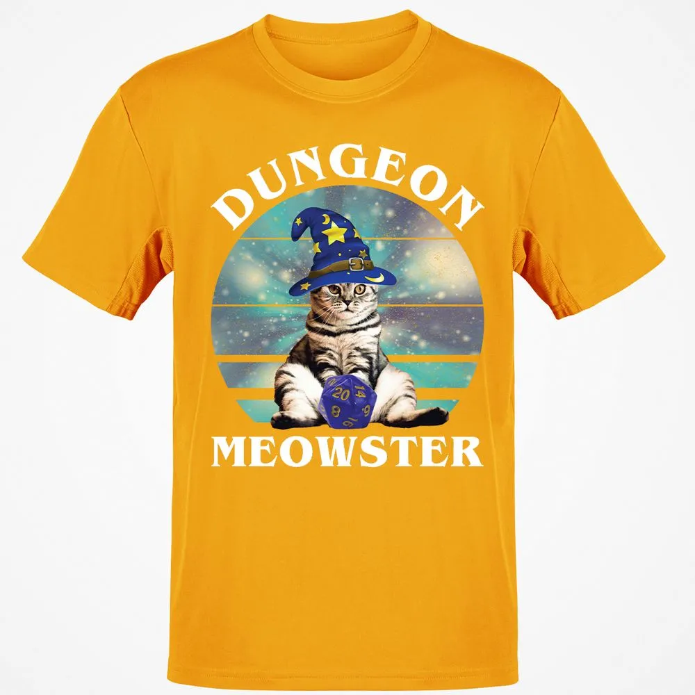 Dungeon Meowster Vintage T-Shirt - Gold - 4