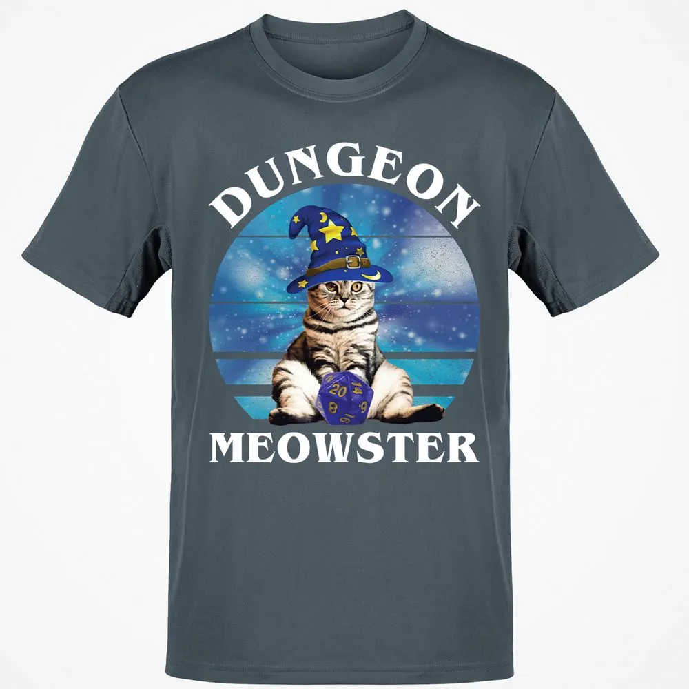 Dungeon Meowster Vintage T-Shirt - Charcoal - 3