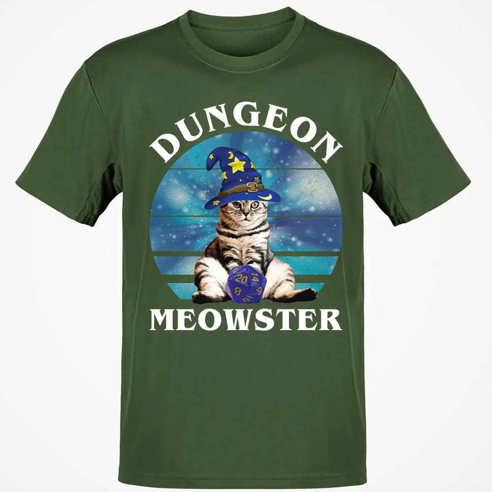 Dungeon Meowster Vintage T-Shirt - Military Green - 6
