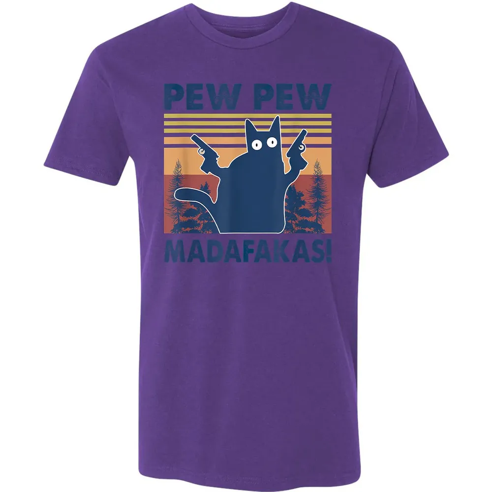 Cat Pew Pew Madafakas Premium Unisex T-shirt - 7
