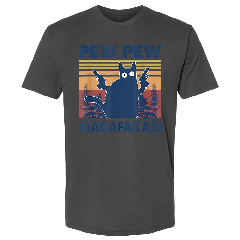 Cat Pew Pew Madafakas Premium Unisex T-shirt - 8