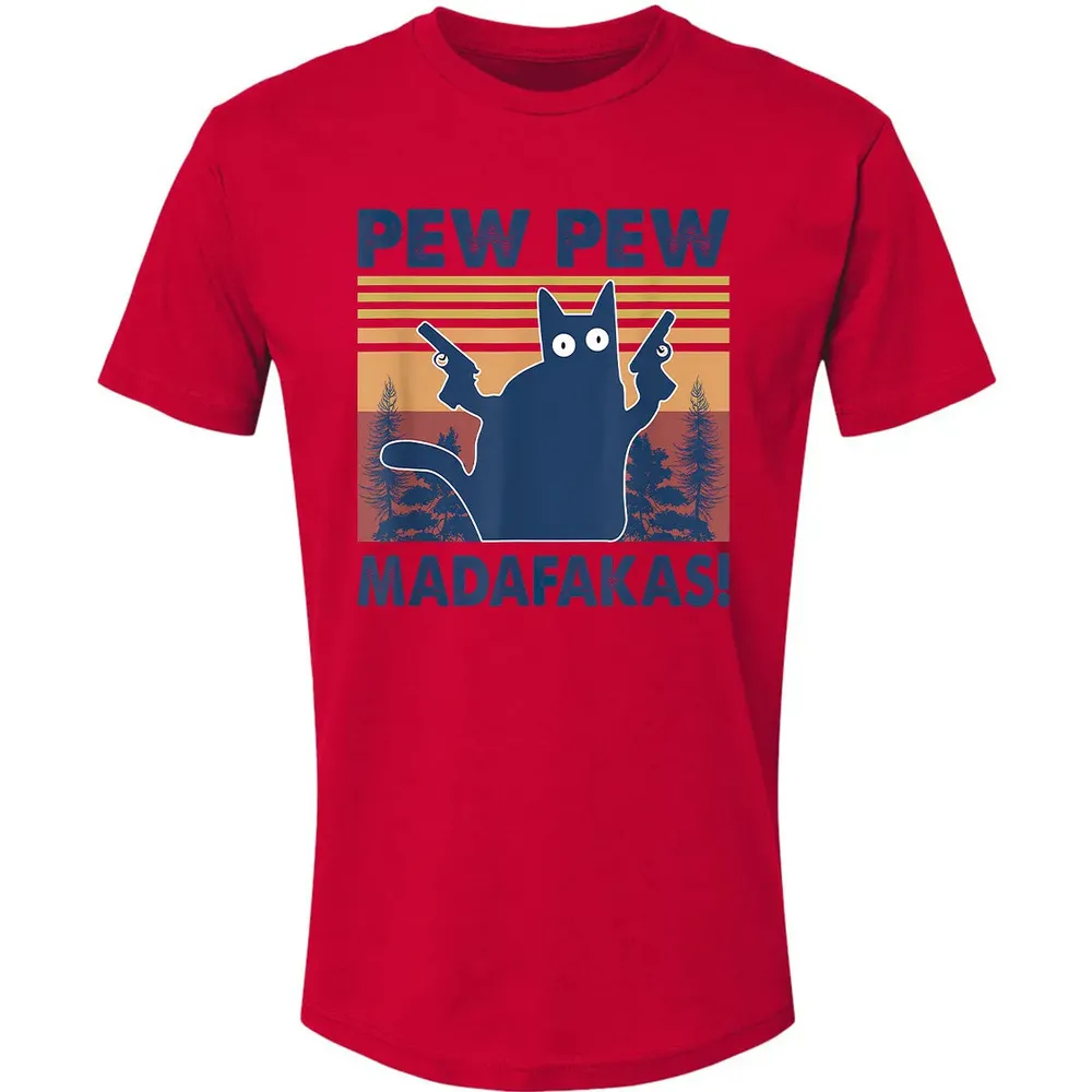 Cat Pew Pew Madafakas Premium Unisex T-shirt - 6