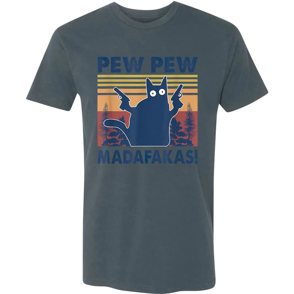 Cat Pew Pew Madafakas Premium Unisex T-shirt - 14