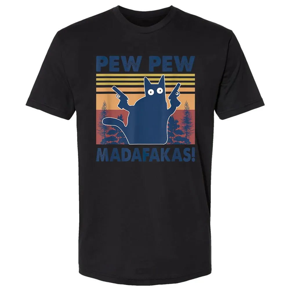 Cat Pew Pew Madafakas Premium Unisex T-shirt - 15