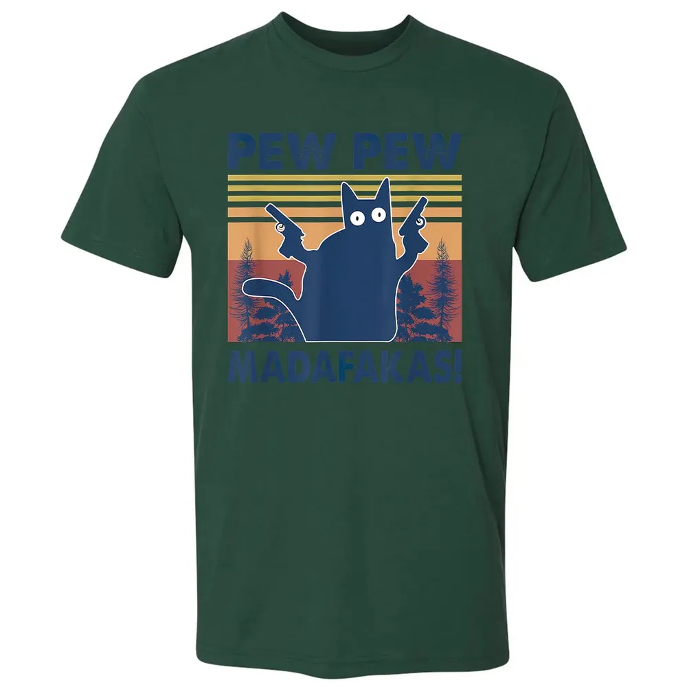 Cat Pew Pew Madafakas Premium Unisex T-shirt - 12