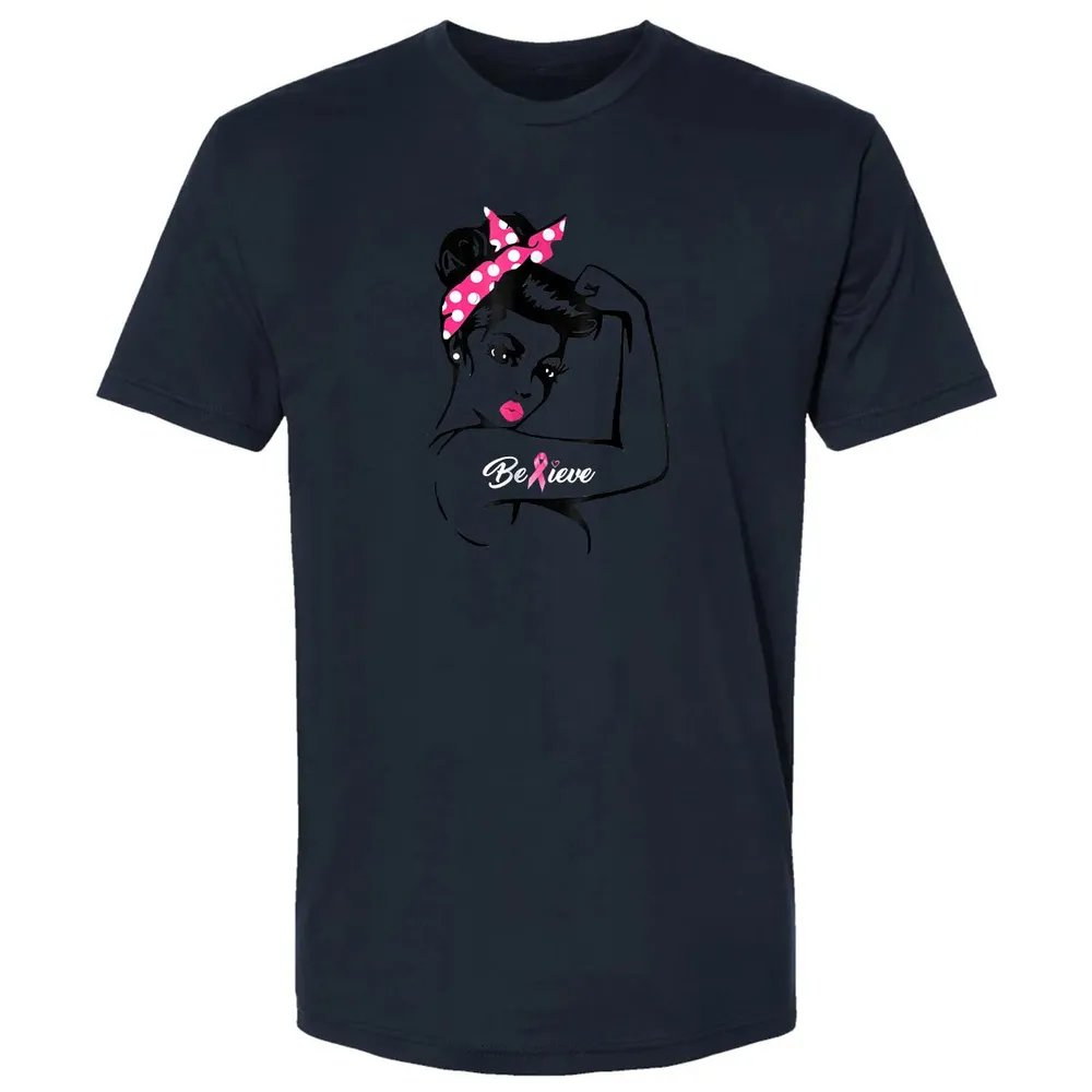 Breast Cancer Warrior T Awareness  Support Believe Premium Unisex T-shirt - 13