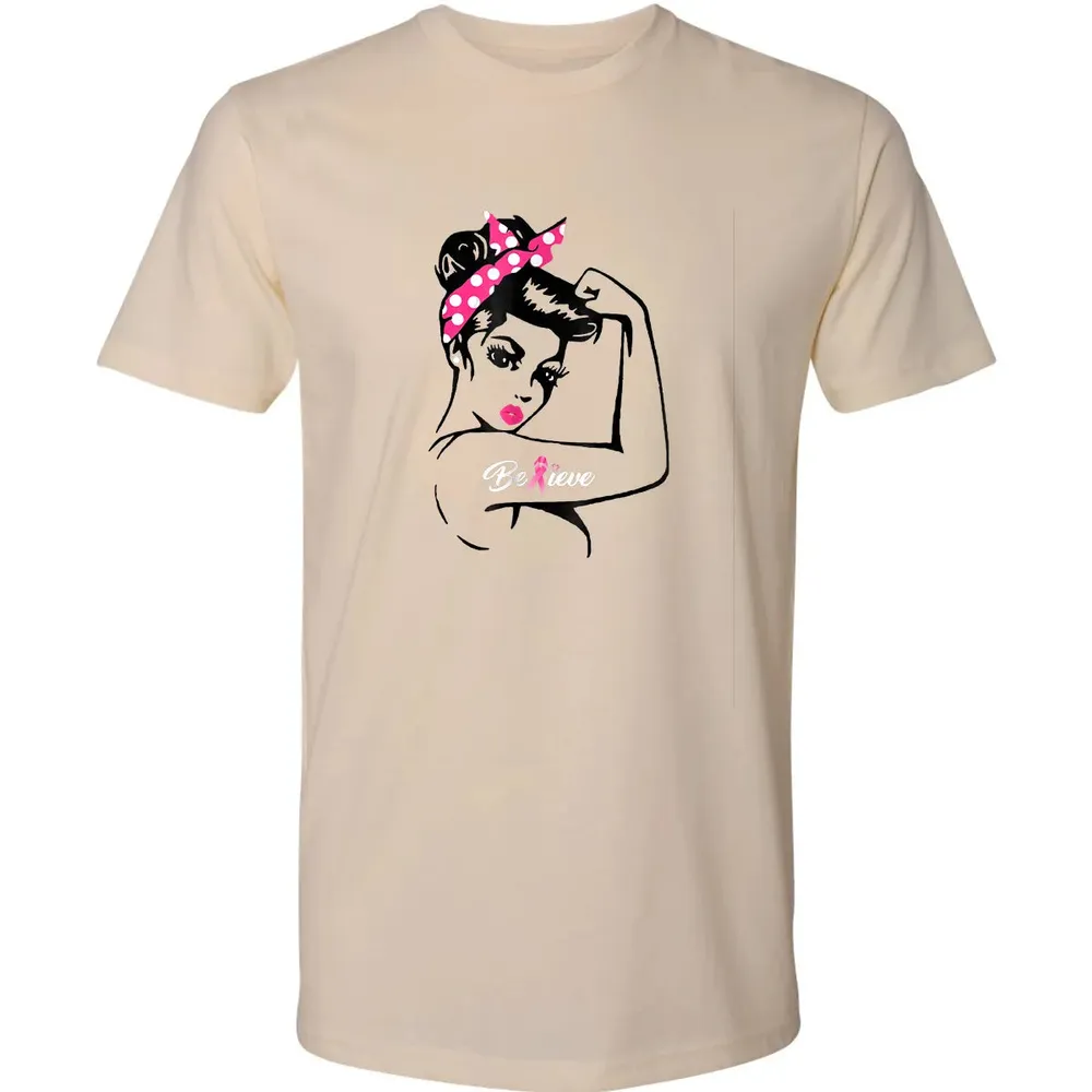 Breast Cancer Warrior T Awareness  Support Believe Premium Unisex T-shirt - 2