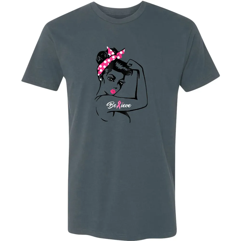 Breast Cancer Warrior T Awareness  Support Believe Premium Unisex T-shirt - 14