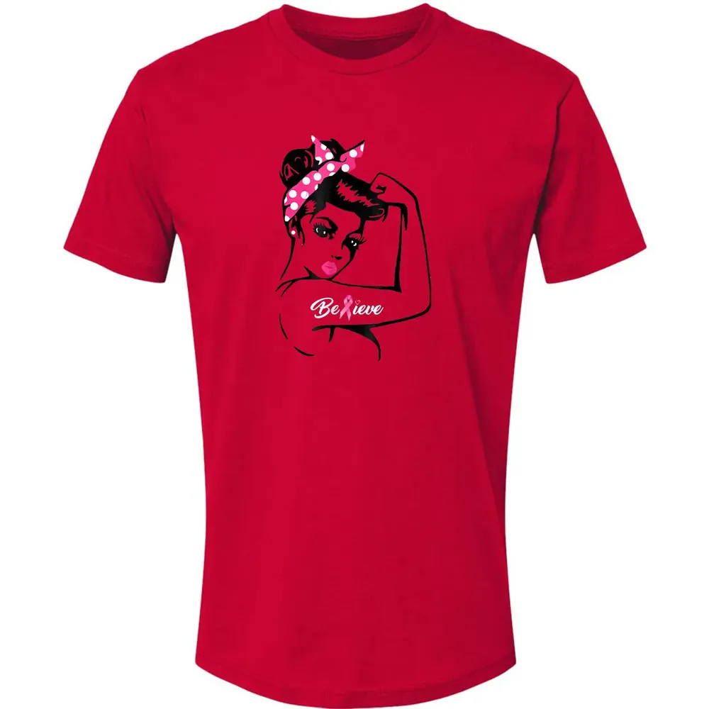 Breast Cancer Warrior T Awareness  Support Believe Premium Unisex T-shirt - 6