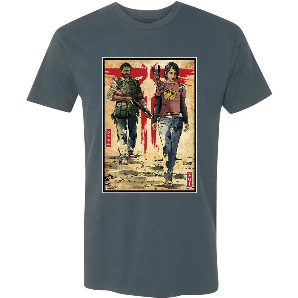 Joel and Ellie woodblock Premium Unisex T-shirt - 14