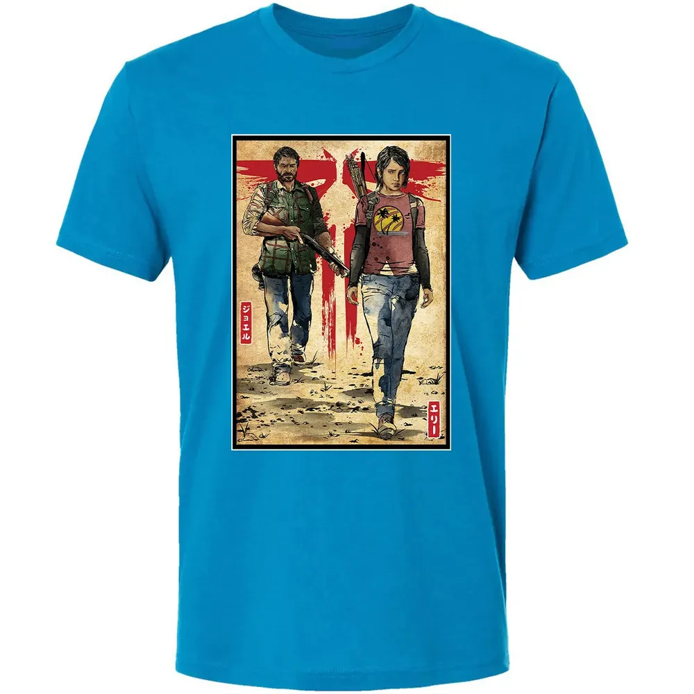Joel and Ellie woodblock Premium Unisex T-shirt - 15