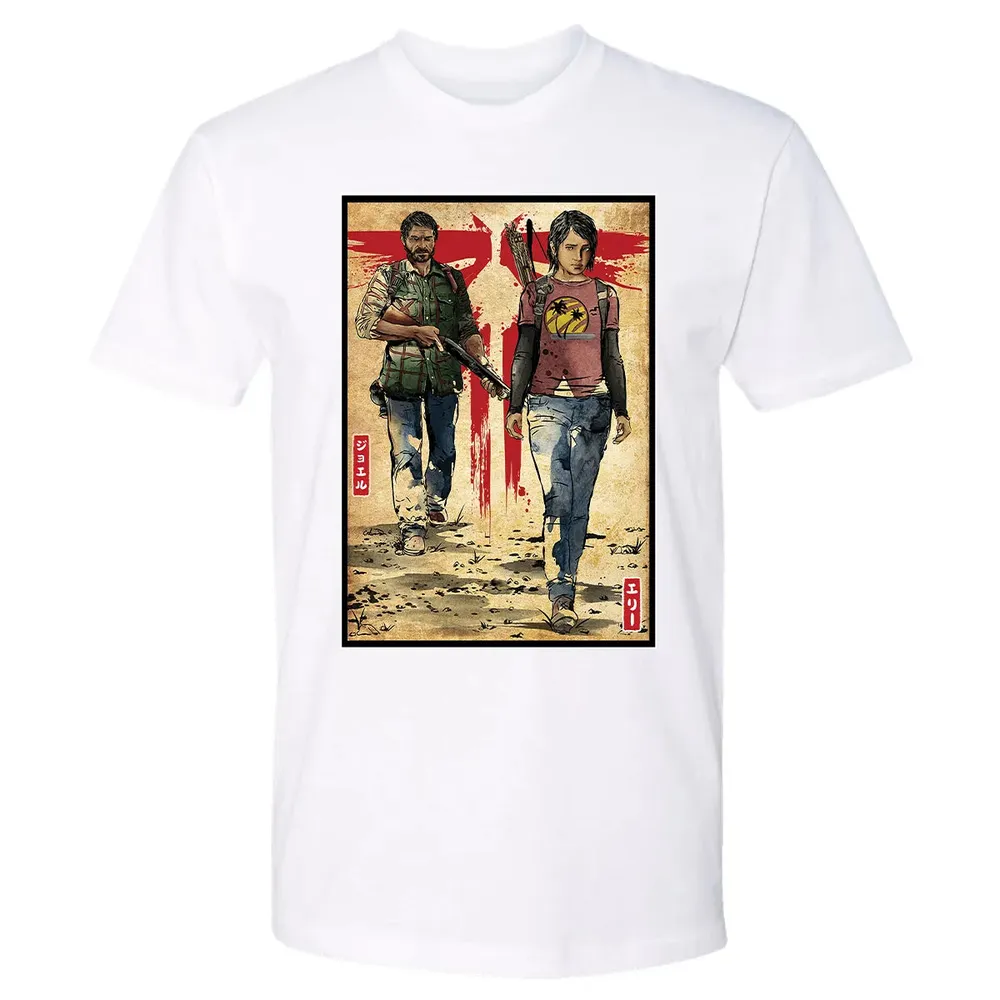 Joel and Ellie woodblock Premium Unisex T-shirt - 4