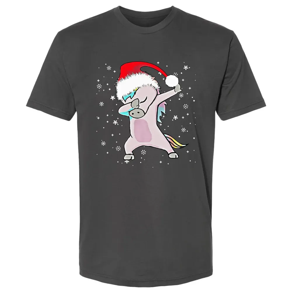 Unicorn Dabbing Christmas Premium Unisex T-shirt - 8