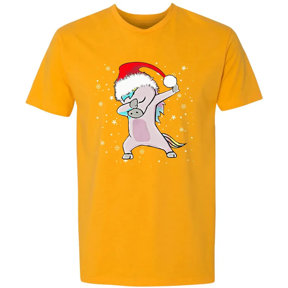 Unicorn Dabbing Christmas Premium Unisex T-shirt - 11