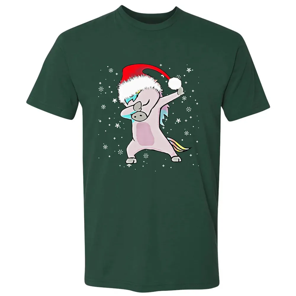 Unicorn Dabbing Christmas Premium Unisex T-shirt - 12