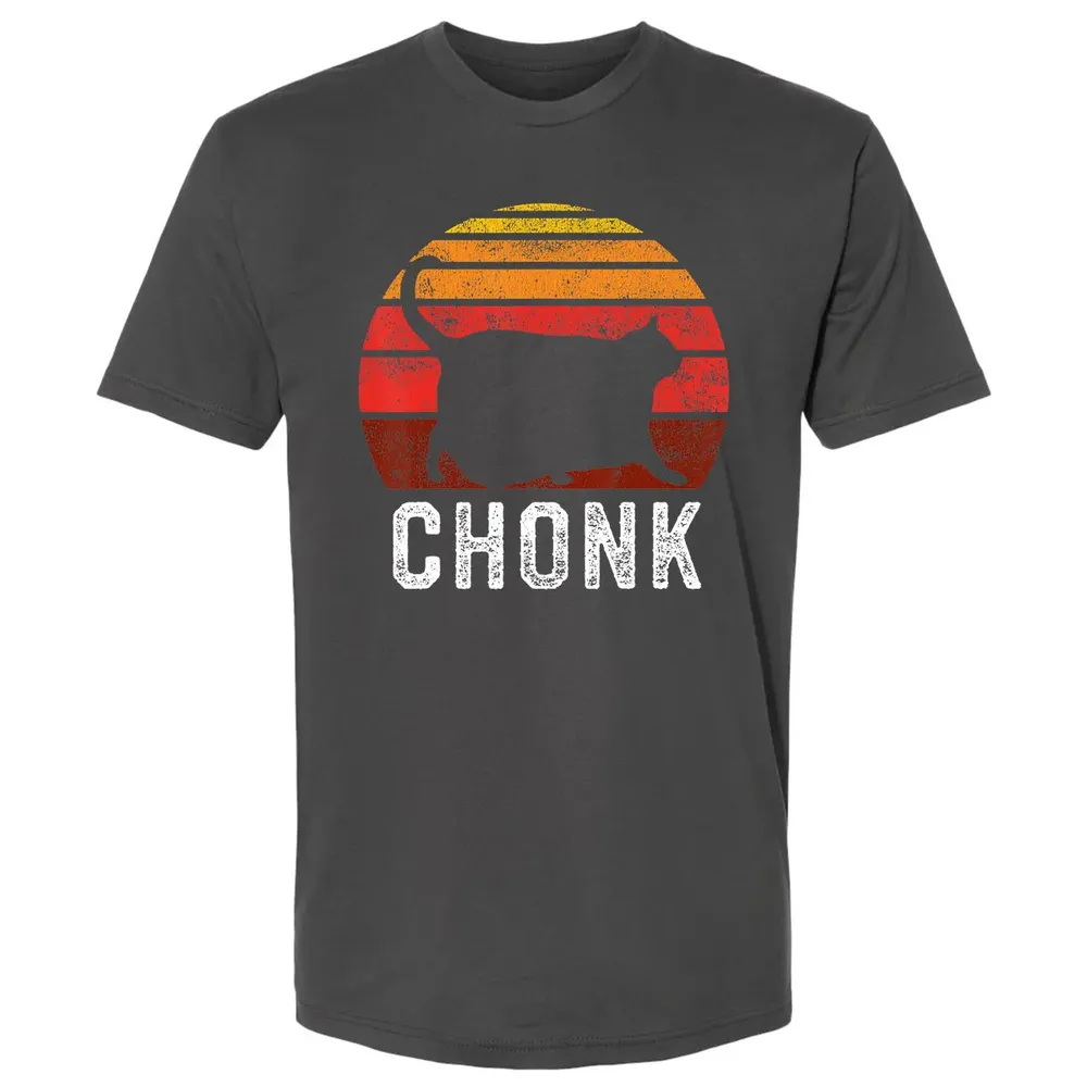 Funny Fat Cats Meme, Chonk Cat Premium Unisex T-shirt - 8