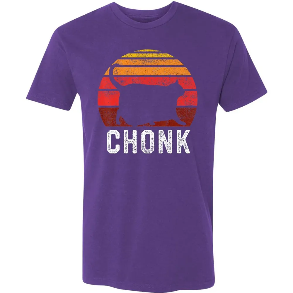Funny Fat Cats Meme, Chonk Cat Premium Unisex T-shirt - 7