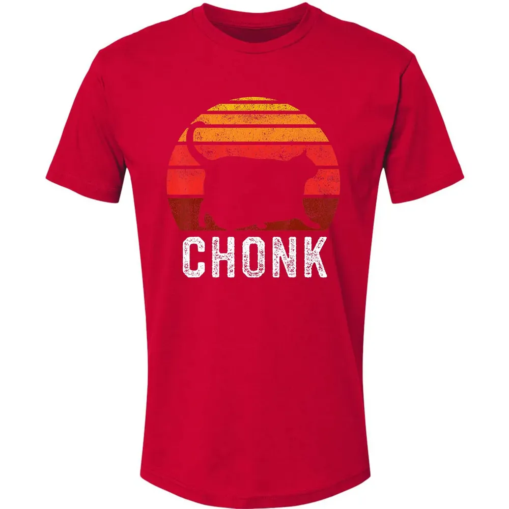 Funny Fat Cats Meme, Chonk Cat Premium Unisex T-shirt - 6