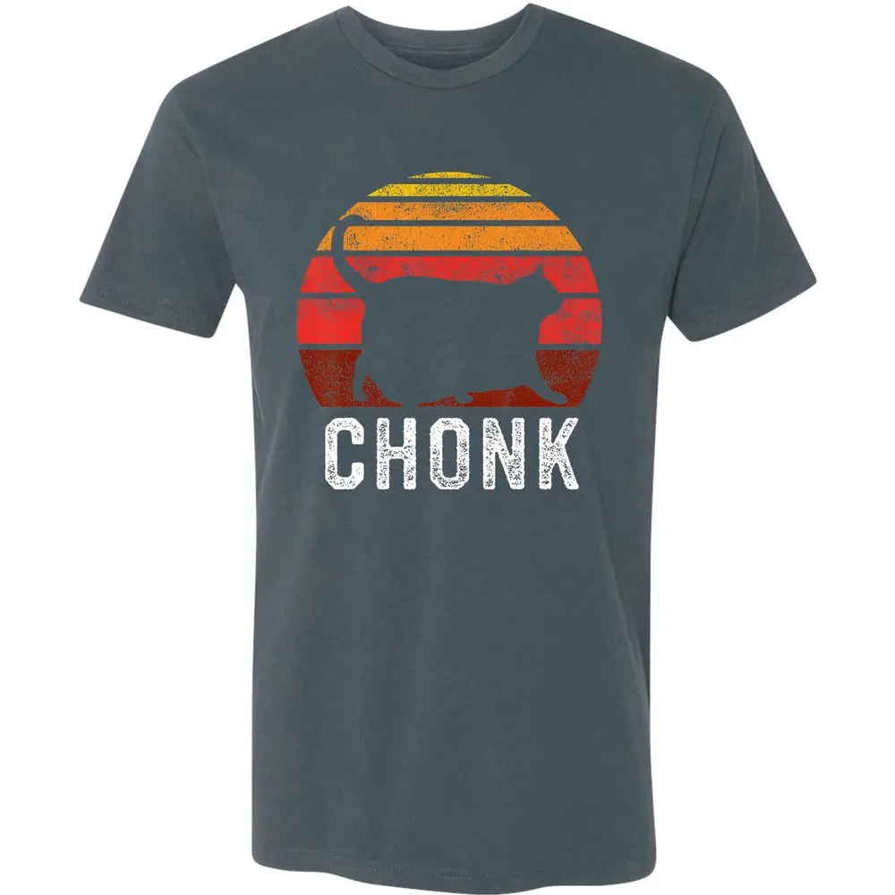 Funny Fat Cats Meme, Chonk Cat Premium Unisex T-shirt - 14