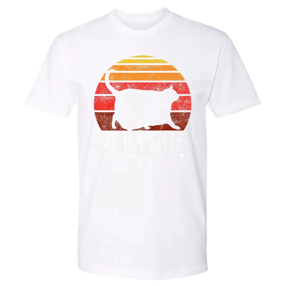 Funny Fat Cats Meme, Chonk Cat Premium Unisex T-shirt - 4